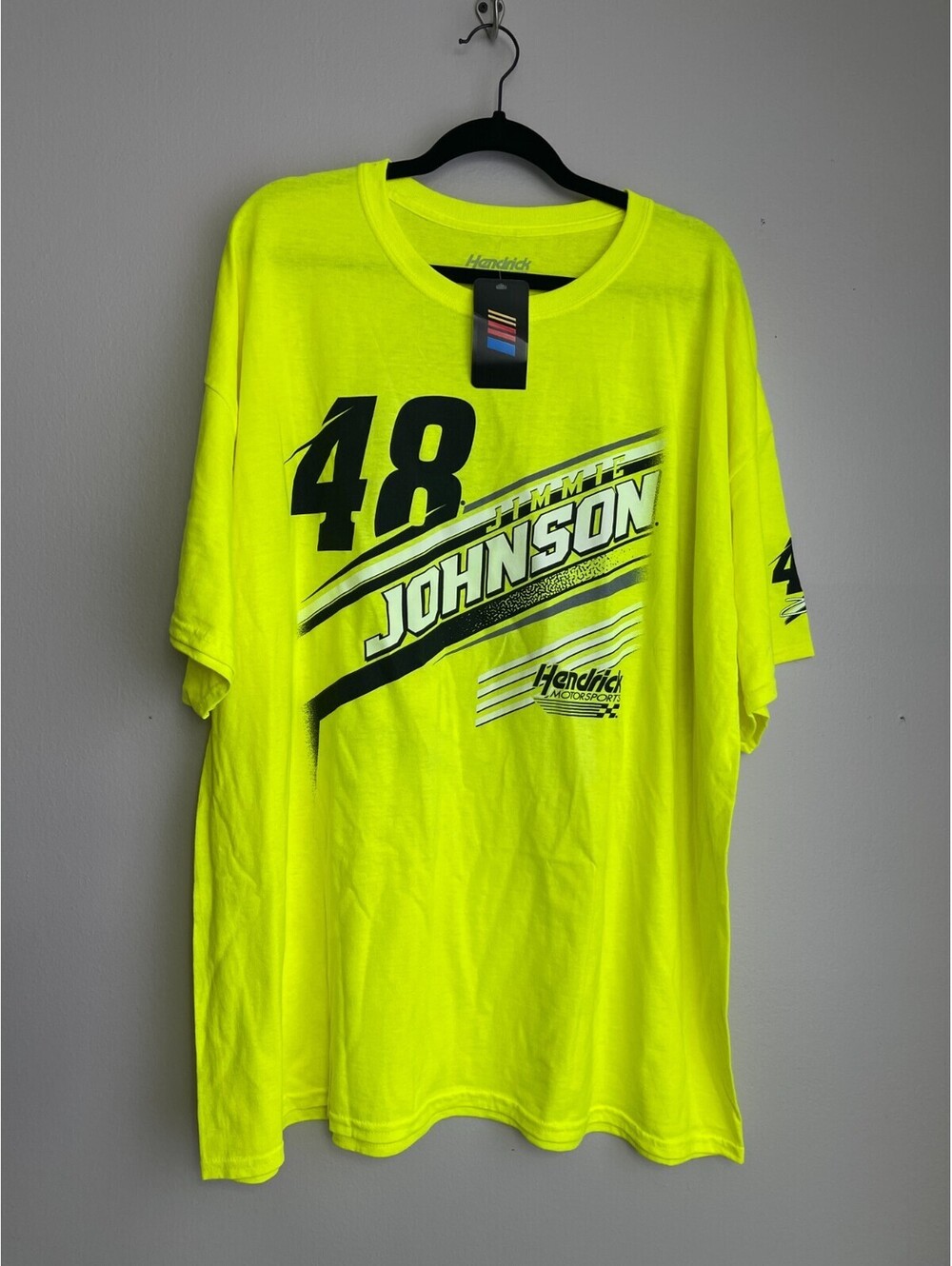 Jimmie Johnson #48 NASCAR Hendrick Motorsports T Shirt XXXL Yellow NWT